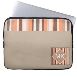 De Strepen van de Meloen van de vanille Laptop Sleeve