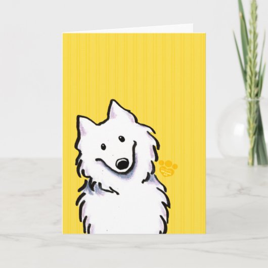 De Strepen van de Zonneschijn van Samoyed Kaart (Voorkant)