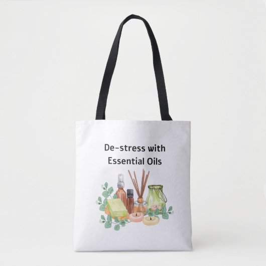 De-stress met Essential Oils Canvas tas (Voorkant)
