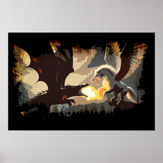 De strijd begint - Draak vs Pegasus Poster (Voorkant)