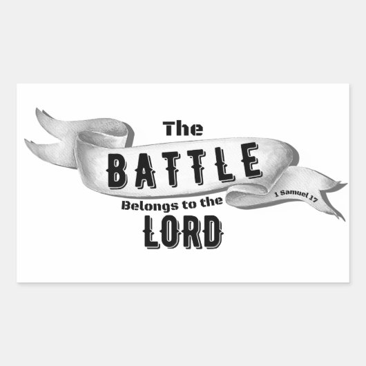 De strijd behoort tot de Heer Rechthoekige Sticker (Voorkant)