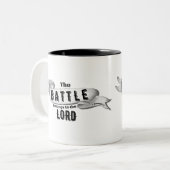 De strijd behoort tot de Heer Tweekleurige Koffiemok (Voorkant links)