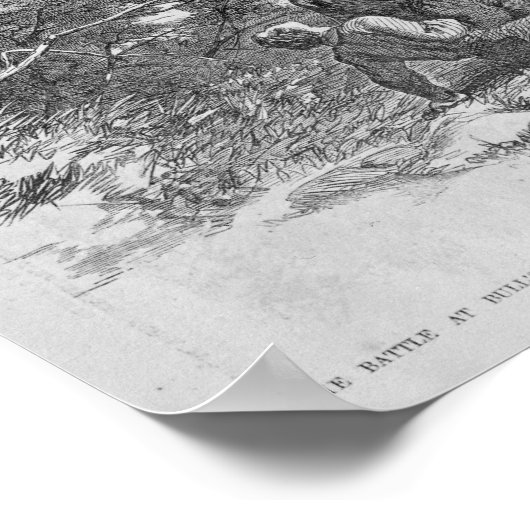 De strijd bij Bull Run Poster (Hoek)