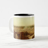 De strijd bij de tempel van Karnak Tweekleurige Koffiemok (Voorkant links)