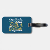 De Strijd Eindigt Wanneer De Dankbaarheid Begint Bagagelabel (Achterkant horizontaal)