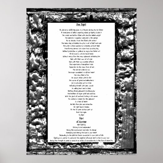 De strijd en signalen van moed poster (Voorkant)