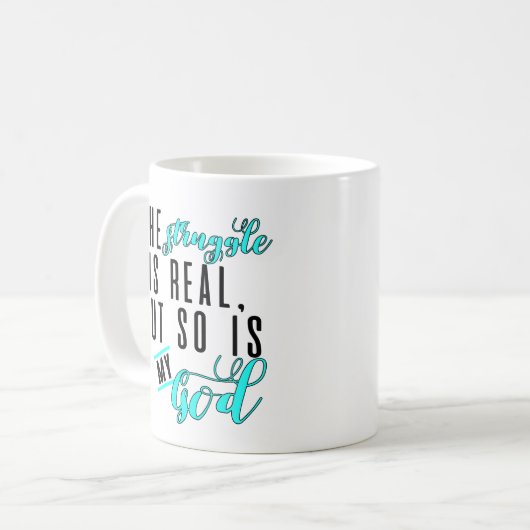 De strijd is echt blauw koffiemok (Voorkant links)