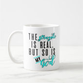 De strijd is echt blauw koffiemok (Links)