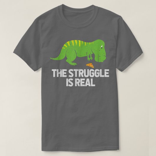 De strijd is echt dinosaurus Trex Pizza Paleontol T-shirt (Design voorkant)