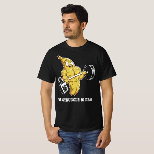 De strijd is echt grappig om de banaan te tillen t-shirt (Voorkant volledig)