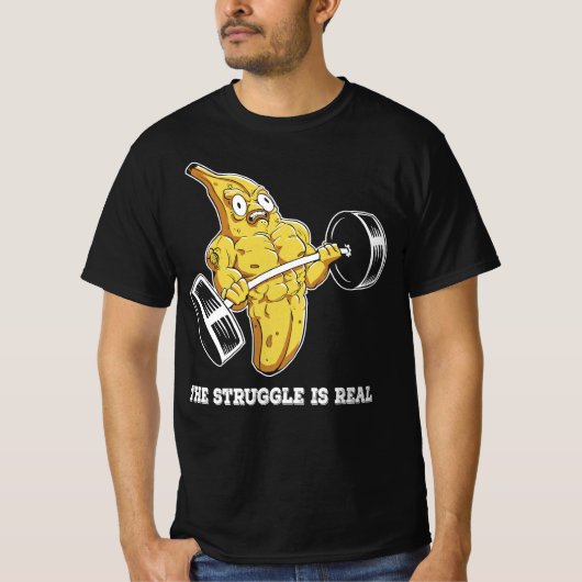 De strijd is echt grappig om de banaan te tillen t-shirt (Voorkant)