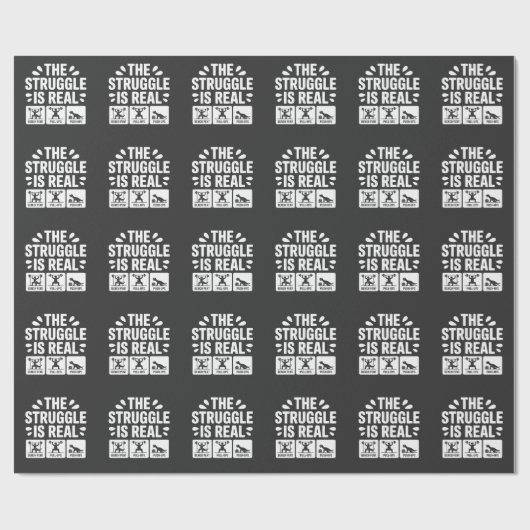 De strijd is echt grappig T-Rex Gym Workout Cadeaupapier (Vlak)