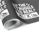 De strijd is echt grappig T-Rex Gym Workout Cadeaupapier (Rol Hoek)