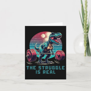 De strijd is echt grappig T-rex Gym Workout Kaart