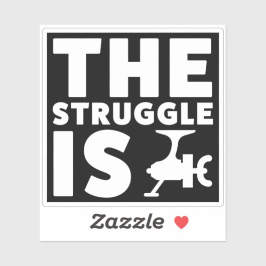 De Strijd is Echt Grappig Vis Sticker (Vel)