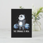 De strijd is echt Panda Weightlift Kaart (Staand voorkant)