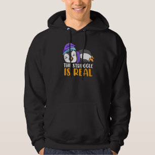 De strijd is echt pinguïn Slaap 1 Hoodie