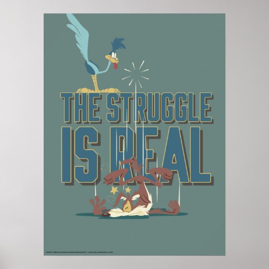 De Strijd Is Echt ROAD RUNNER™ & Wile E. Coyote Poster (Voorkant)
