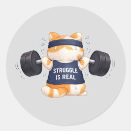 De strijd is echt ronde sticker