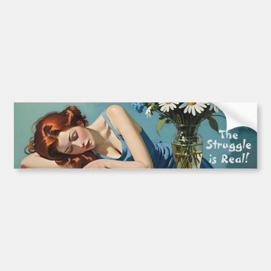 "De strijd is echt"  stijl Bumpersticker (Voorkant)