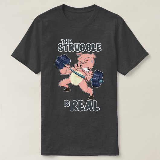 De strijd is echt varkensvlees I fitness Gym I Wei T-shirt (Design voorkant)