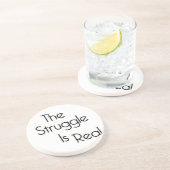 De strijd is echt zandsteen onderzetter (Zijkant)