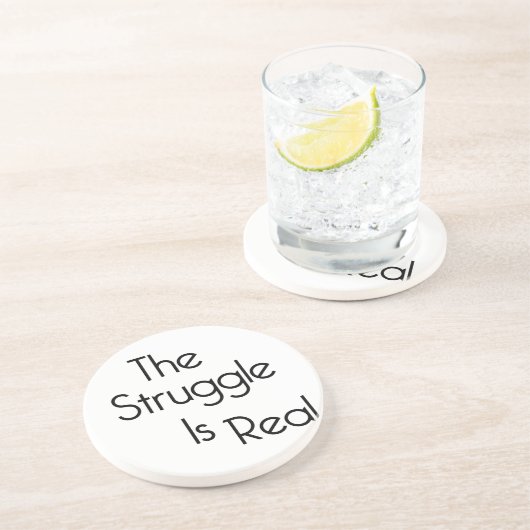 De strijd is echt zandsteen onderzetter (Zijkant)