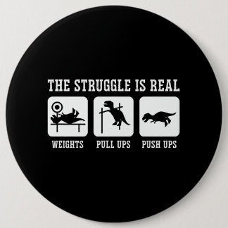 De strijd is echte gewichten pull ups push ups gym ronde button 6,0 cm