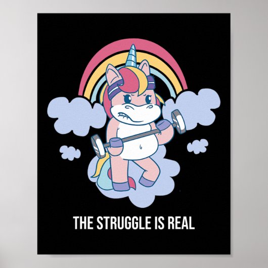 De strijd is echte vrouw meisjes sportschool worko poster (Voorkant)