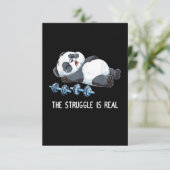 De strijd is een echte Panda Weightlift Kaart (Staand voorkant)