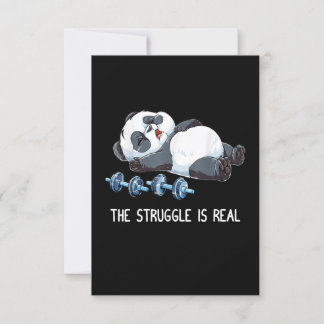 De strijd is een echte Panda Weightlift Kaart