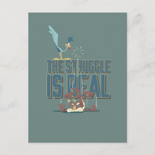 De strijd is een echte ROAD RUNNER™ & Wile E. Coyo Briefkaart (Voorkant)