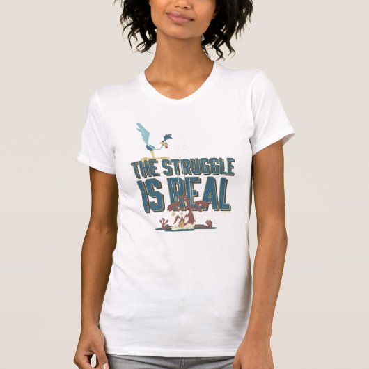De strijd is een echte ROAD RUNNER™ & Wile E. Coyo T-shirt (Voorkant)