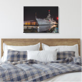 De strijd is net begonnen met het Poster hout Canvas Afdruk (Insitu (Slaapkamer))