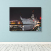 De strijd is net begonnen met het Poster hout Canvas Afdruk (Insitu (Houten vloer))