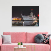 De strijd is net begonnen met het Poster hout Canvas Afdruk (Insitu (Woonkamer))