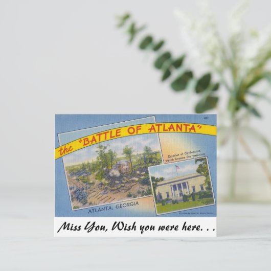 De strijd om Atlanta Briefkaart (Staand voorkant)