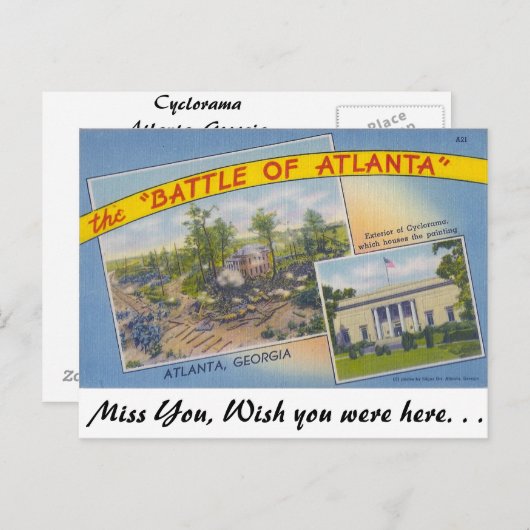 De strijd om Atlanta Briefkaart (Voorkant / Achterkant)