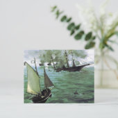 De strijd om de Kearsarge en de Alabama Briefkaart (Staand voorkant)