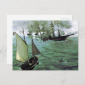 De strijd om de Kearsarge en de Alabama Briefkaart (Voorkant / Achterkant)