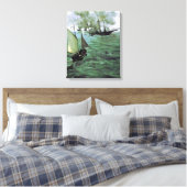 De strijd om de Kearsarge en de Alabama Canvas Afdruk (Insitu (Slaapkamer))
