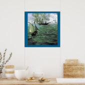 De strijd om de Kearsarge en de Alabama Poster (Keuken)