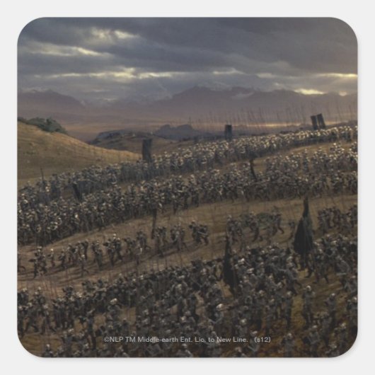 De strijd om de Pelennor Fields Vierkante Sticker (Voorkant)