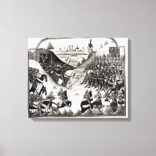 De strijd om Formigny Canvas Afdruk