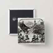 De strijd om Formigny Vierkante Button 5,1 Cm (Voorkant /achterkant)