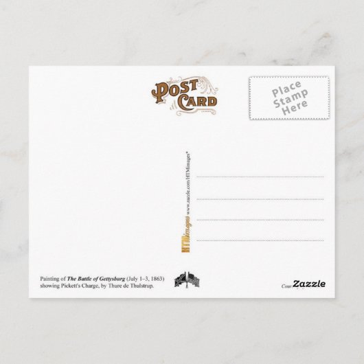De strijd om Gettysburg Briefkaart (Achterkant)