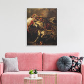 De strijd om Giaour en Hassan Canvas Afdruk (Insitu (Woonkamer))