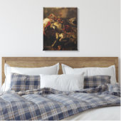 De strijd om Giaour en Hassan Canvas Afdruk (Insitu (Slaapkamer))
