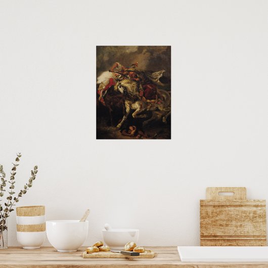 De strijd om Giaour en Hassan Poster (Keuken)