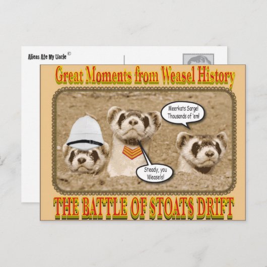 De strijd om het briefkaart Stoats Drift (Voorkant / Achterkant)